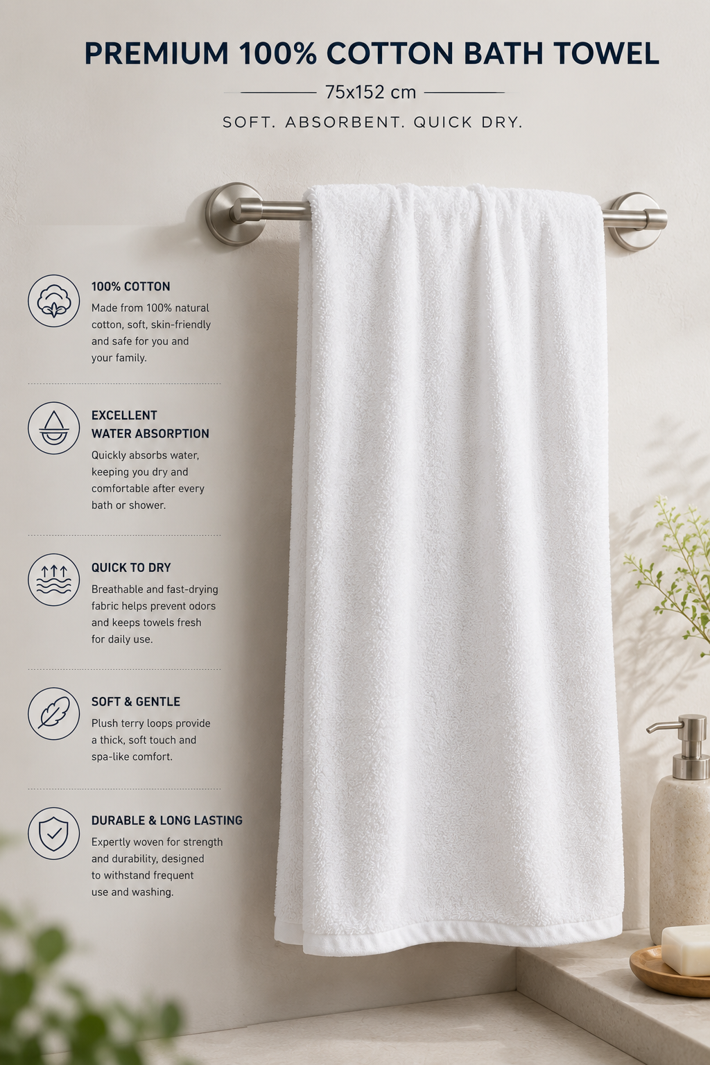 Bath Towel (550 GSM)