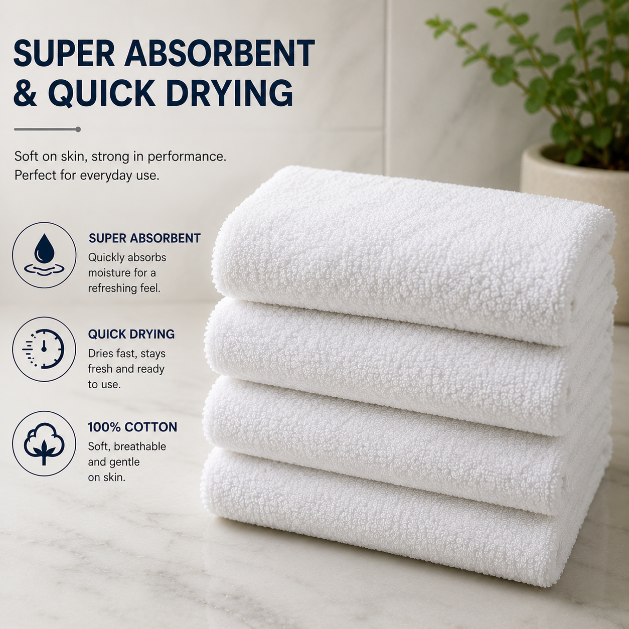 Face Towel 100% cotton(550 GSM)